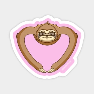 Nerd Sloth Hug Magnet