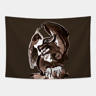 Gargoyle No. 2 brown version Tapestry