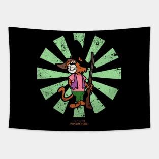 Punkin Puss Retro Japanese Tapestry