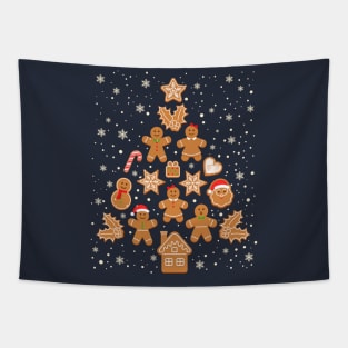 Gingerbread Christmas tree baking Tapestry