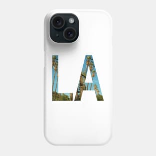 Los Angles Word Art Sign with Palm Trees - LA California Dreaming Phone Case