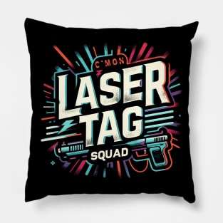 C'mon Laser Tag Squad Gun Gamer Matching Competition Novelty Pillow