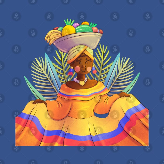 Beautiful Afro Colombian Woman by Mako Design 