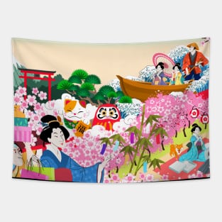 Asian Art Fantasy Tapestry