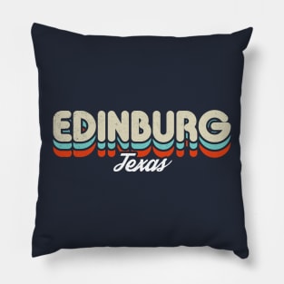 Retro Edinburg Texas Pillow