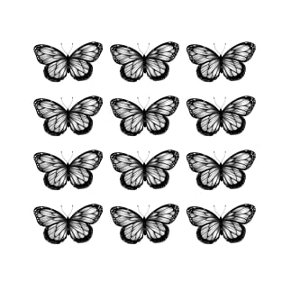 black butterfly pattern T-Shirt