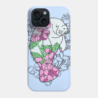 Floral Manatee Phone Case