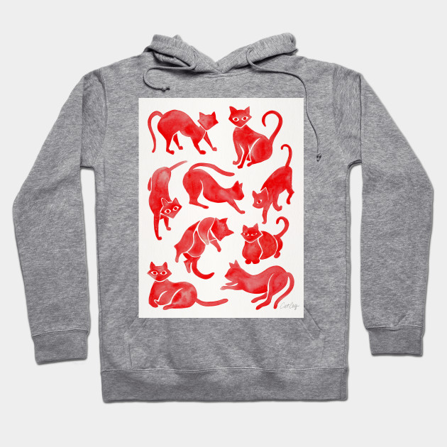 red cat hoodie