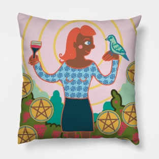 Nine of Pentacles Pillow