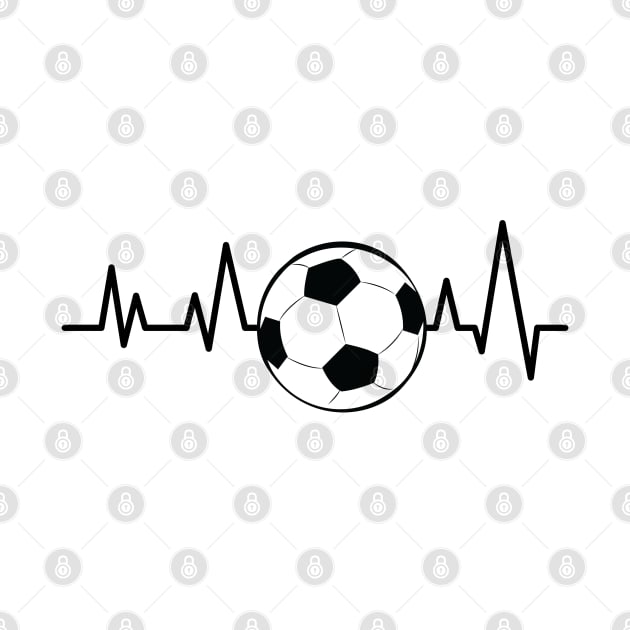 Heartbeat Pulse - Football / Soccer by DesignWood-Sport