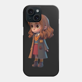 Cool School Girl Sticker Phone Case