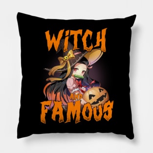 Funny Halloween Puns Anime Witch and Famous Pillow