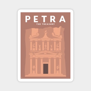 Treasury at Petra Travel Poster Magnet