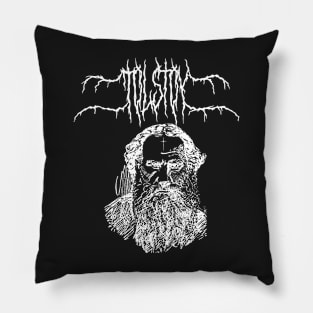 Leo Tolstoy Gothic Black Metal Pillow