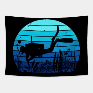 Spearfishing Spearfisher Fishing Diver Scuba Diving Tapestry