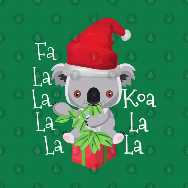 Fa La La La La Koa La La Christmas Koala Bear by Contentarama