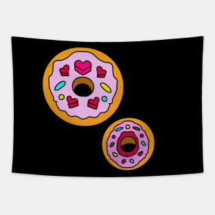 Cute Donuts with Heart Tapestry