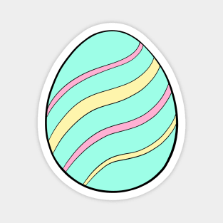 Striped Easter Egg Magnet