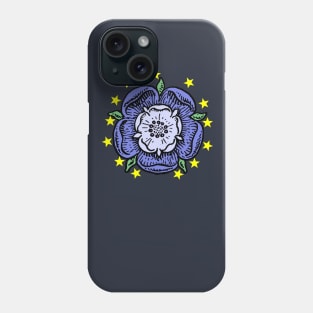 Blue Rose with stars. Phone Case