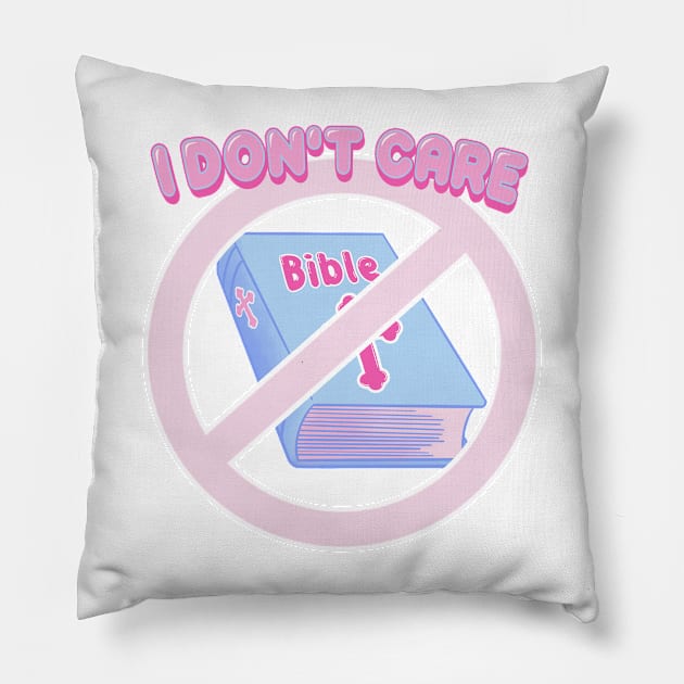 I Don’t Care Pillow by DistinctlyCurvy