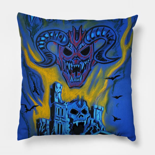 BennettBlackLight's  War Devil Pillow by BennettBlackLight