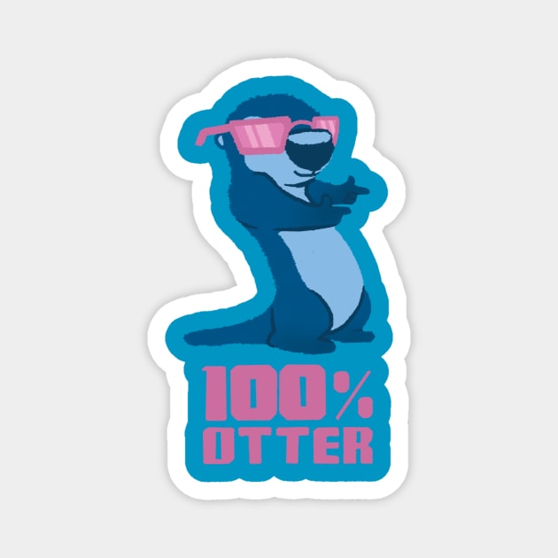 100% Otter Blue Magnet by Bolterrific