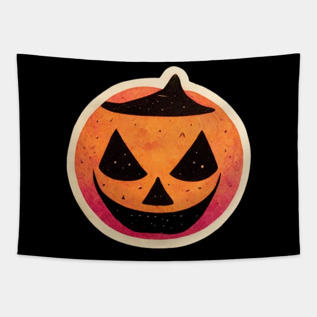 Halloween Pumpkin Tapestry by SpaceCats