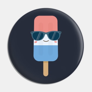 Funny Summer Ice Cream Popsicle T-Shirt Pin