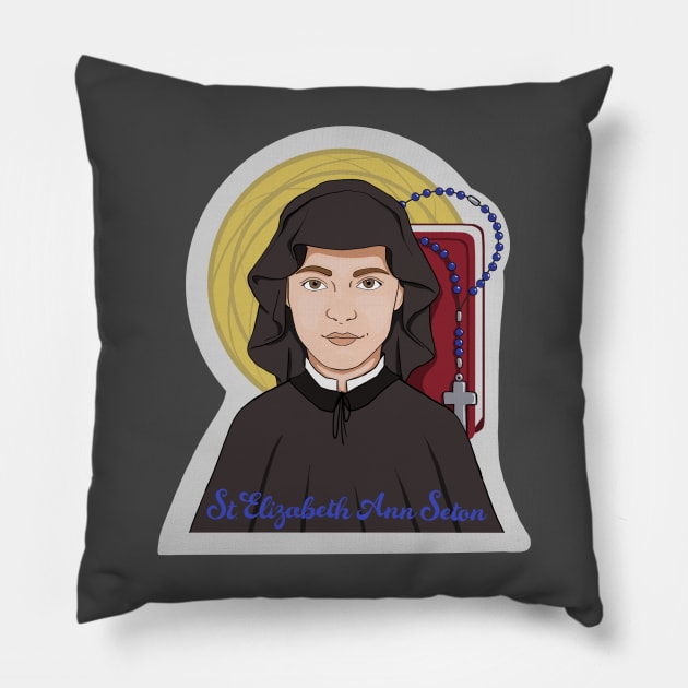 St. Elizabeth Ann Seton Pillow by mfrancescon13
