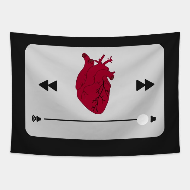 Anatomy heart music Tapestry by Carries Design 