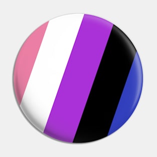 Proud Gender Fluid Pride Flag (Proud LGBTQ+ Community Pride Flag) v2 Pin