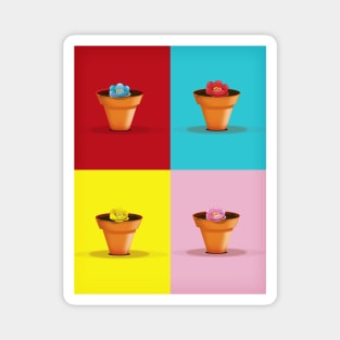 Flower Pots Magnet