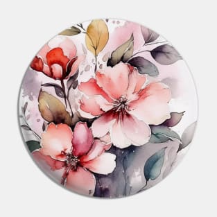 Watercolor flowers Pin