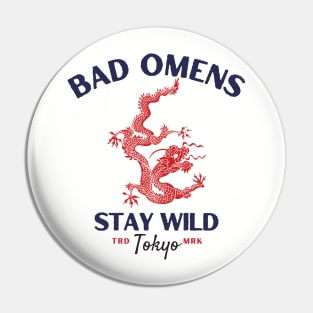 bad omens red dragon Pin