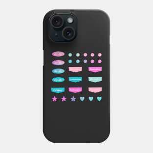 Back to School Teal and Fuchsia Gradient Weekly Planner Phone Case