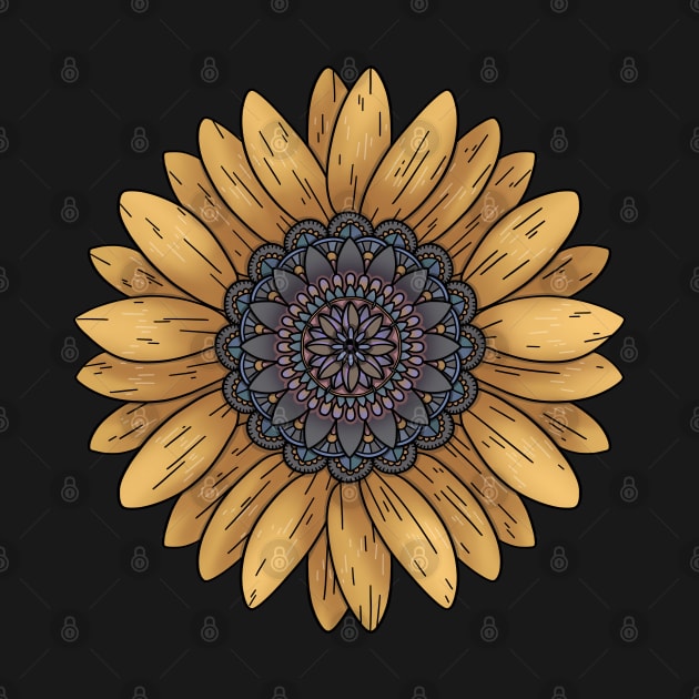 Sunflower Mandala by katieharperart