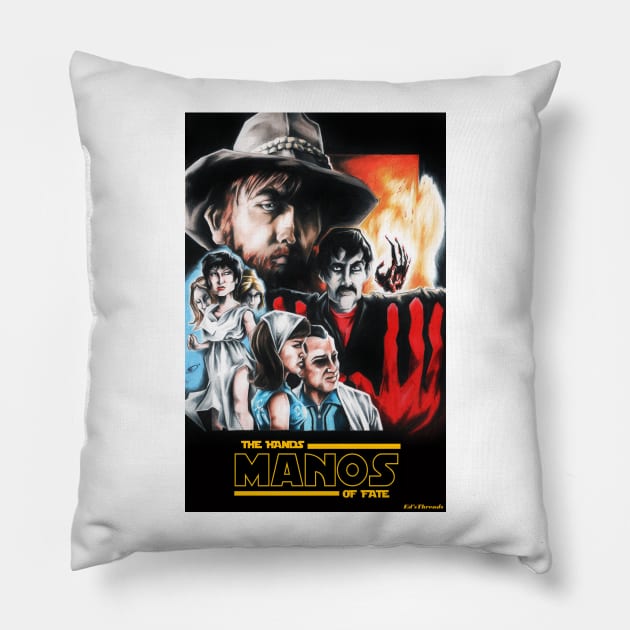 Manos the Hands of Fate Pillow by EdsThreads