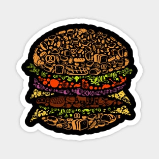 burger ingredients abstract Magnet