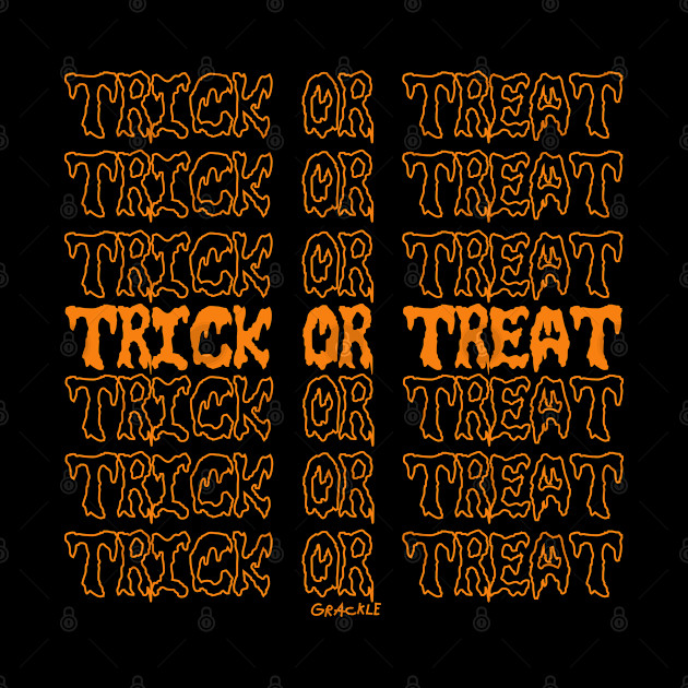 Trick-Or-Treat Repeating Text by Jan Grackle