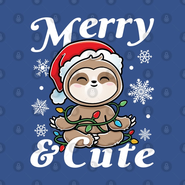 Christmas Sloth Merry & Cute by PnJ