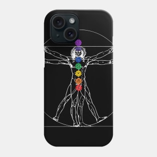 Vitruvian Man Chakras - Art Phone Case