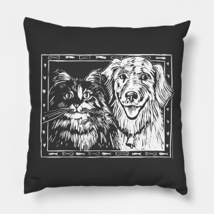 Cats and dogs, why not adopt one? Pillow