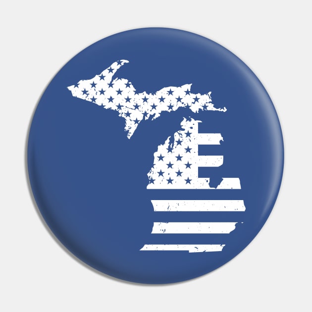 Michigan USA Flag Pin by Lost Mitten Apparel Co