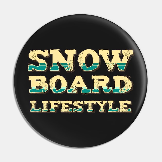 SnowBoard Lifestyle Extreme Sports Vintage Retro Style Pin by Naumovski