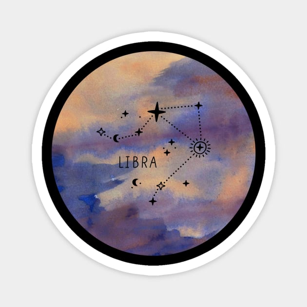 Libra Zodiac Magnet by Nanouche