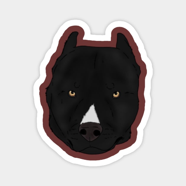 Pitbull Head Magnet by Animals shop