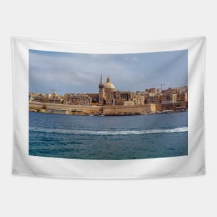 Valletta city with traditional architecture of yellow limestone Tapestry