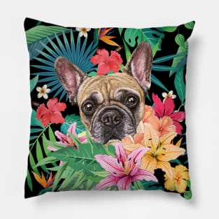 Tropical Fawn Frenchie French Bulldog Pillow