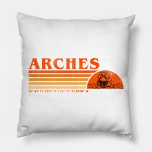 Arches Vintage National Park utah Pillow