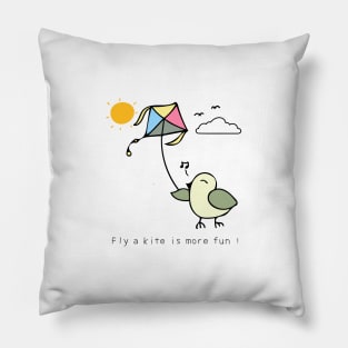 Fly a kite is more fun ! Pillow